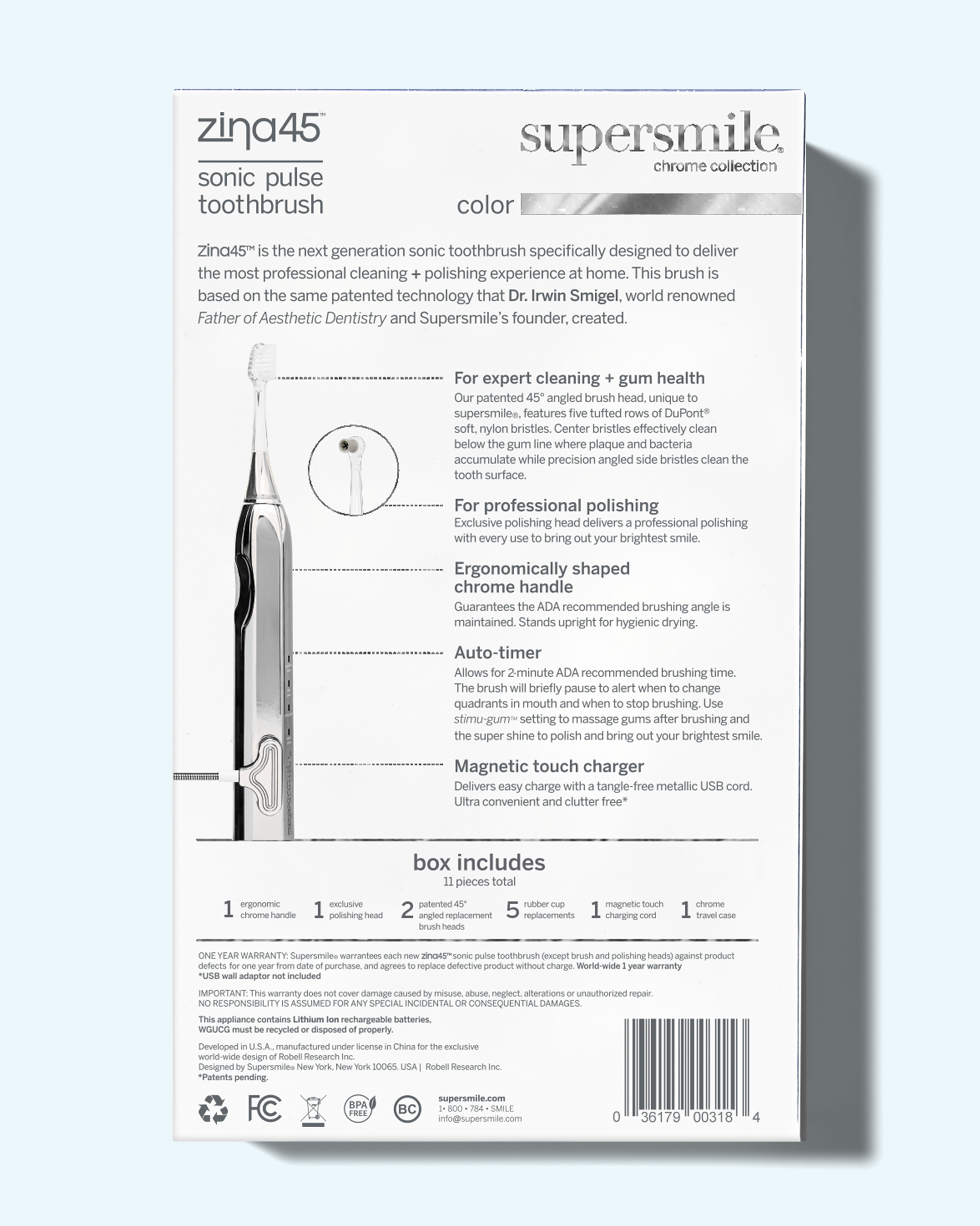 zina45™ sonic toothbrush