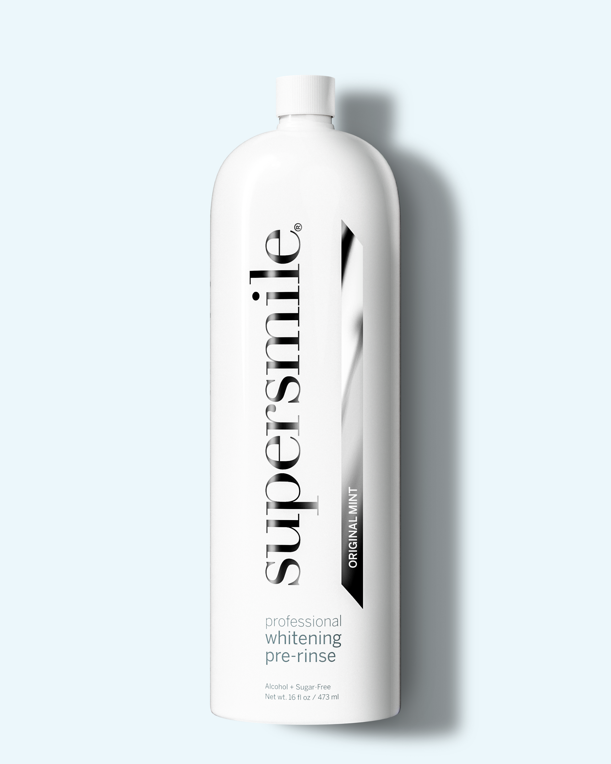water flosser + whitening pre-rinse